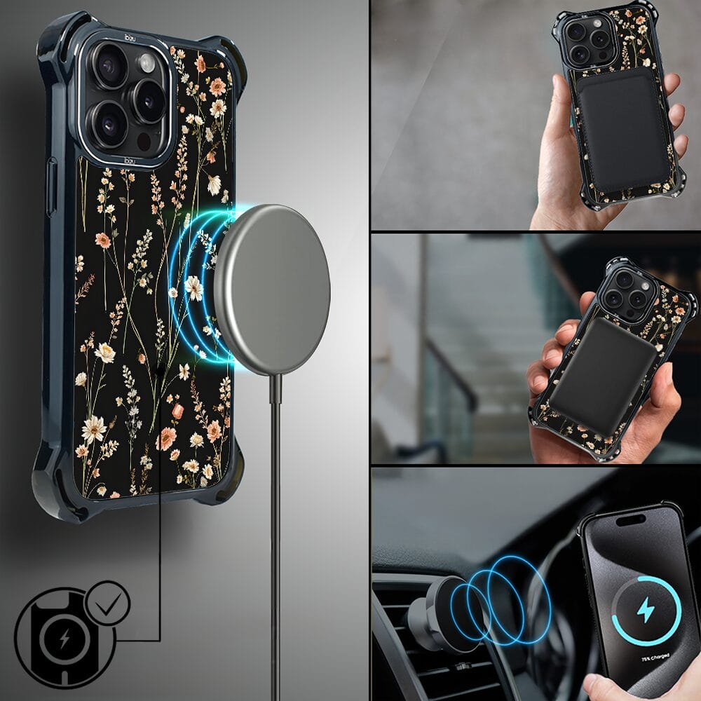 Etui iPhone 15 Pro IBIZU DropGuard Ultra z MagSafe, Pastel Bloom, Północny ogród - obrazek 8