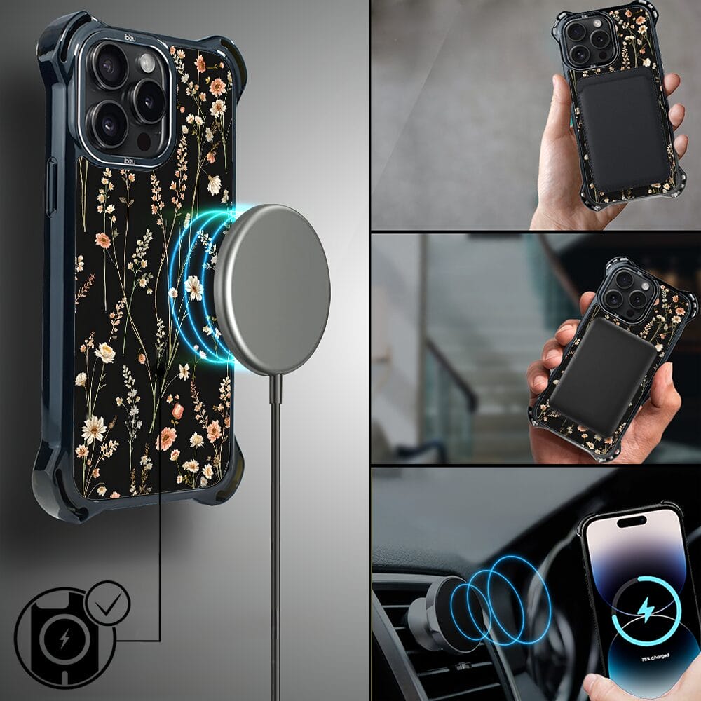 Etui iPhone 14 Pro IBIZU DropGuard Ultra z MagSafe, Pastel Bloom, Północny ogród - obrazek 8