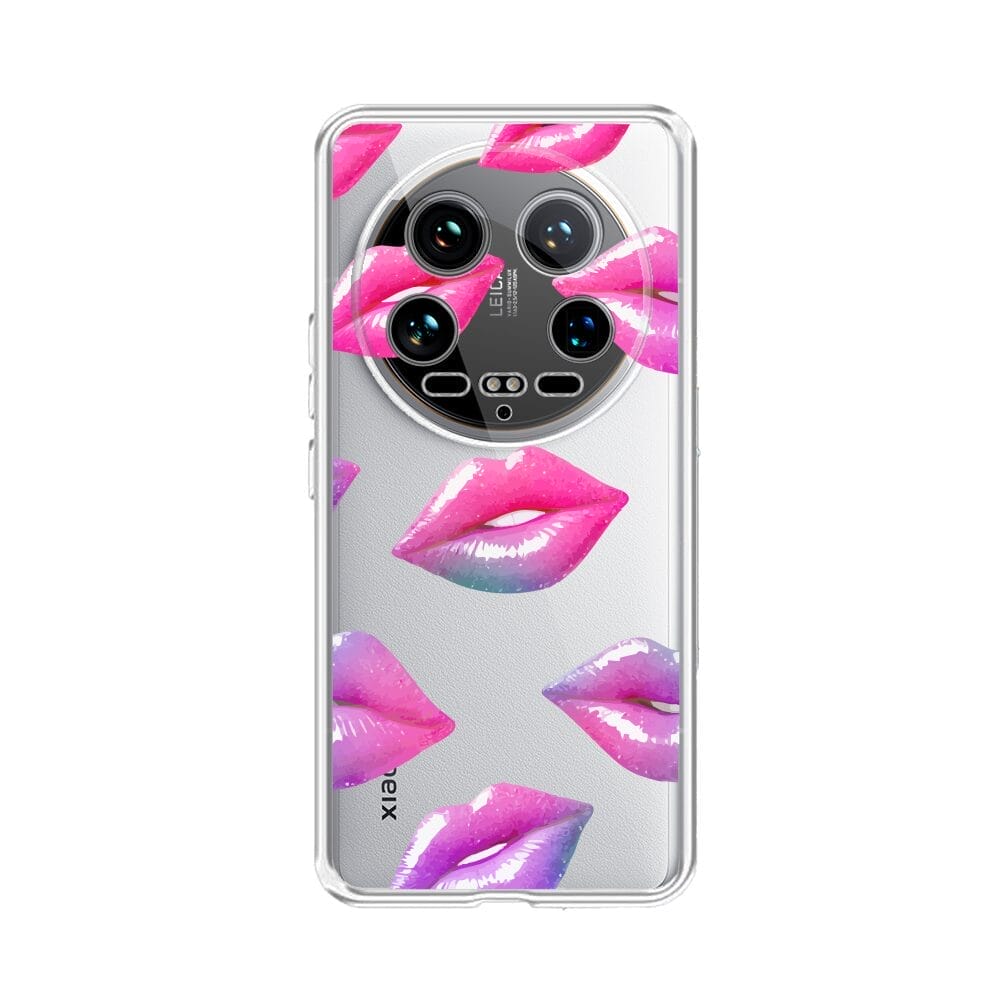 Etui do Xiaomi 14 Ultra przeźroczyste, silikonowe Flexi, hologramowe usta