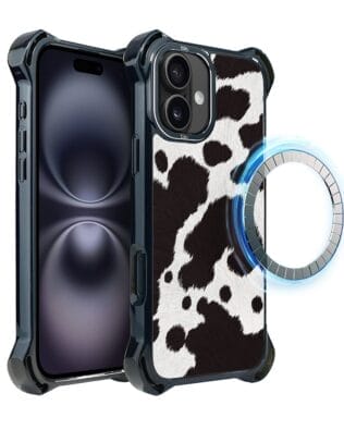 Etui do iPhone 16 IBIZU DropGuard Ultra z MagSafe, Zew Natury, Polska krowa