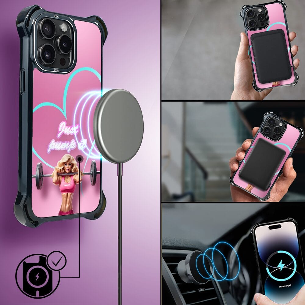 Etui do iPhone 14 Pro IBIZU DropGuard Ultra z MagSafe, #Move, Pump it love - obrazek 8