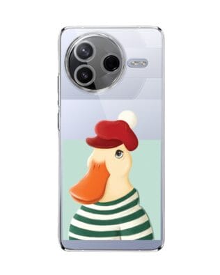 Etui do Xiaomi POCO F7 Pro przeźroczyste, silikonowe Flexi, kaczuszka