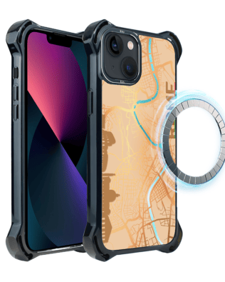 Etui do iPhone 13 IBIZU DropGuard Ultra z MagSafe, mapy świata, Rome