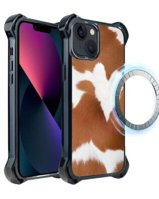 Etui do iPhone 13 IBIZU DropGuard Ultra z MagSafe, Zew Natury, Alpejska krowa