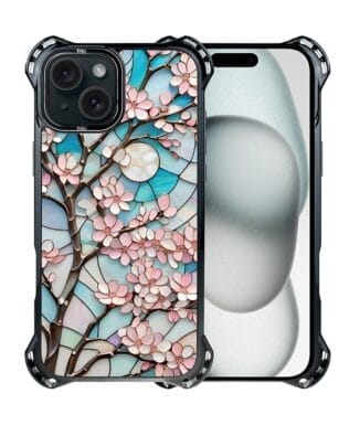 Etui do iPhone 15 Plus IBIZU DropGuard Ultra z MagSafe, Barwy Szkła, Księżycowa Wiśnia