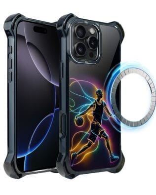 Etui do iPhone 16 Pro IBIZU DropGuard Ultra z MagSafe, #ElectroMove, Duch koszykówki