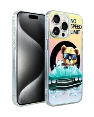 Etui do iPhone 15 Pro Max IBIZU California Sunset z MagSafe, zmieniające kolor, Blue Car, niebieski samochód