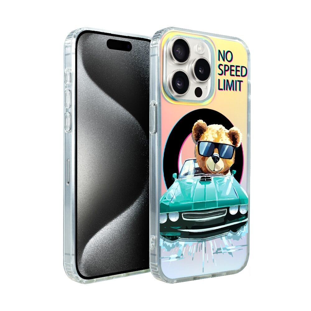 Etui do iPhone 15 Pro Max IBIZU California Sunset z MagSafe, zmieniające kolor, Blue Car, niebieski samochód