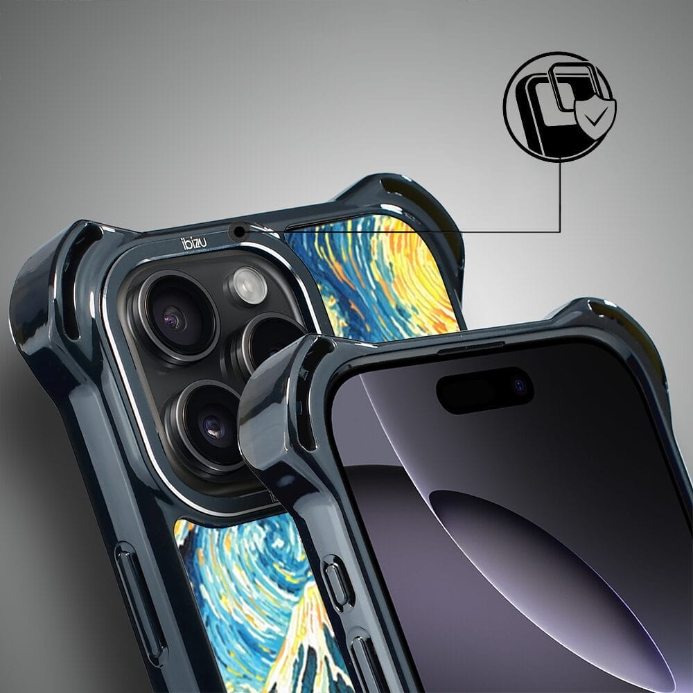 Etui do iPhone 16 Pro IBIZU DropGuard Ultra z MagSafe, Van Gogh, gwieździsta noc - obrazek 4