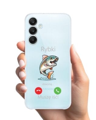 Etui do Samsung Galaxy M35 5G przeźroczyste, silikonowe Flexi, rybki dzwonią