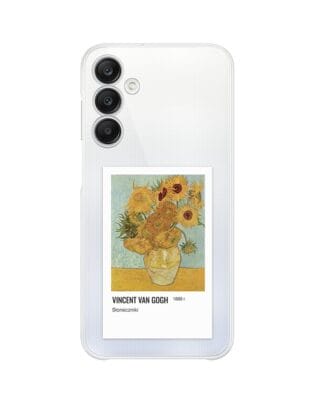 Etui do Samsung Galaxy A25 5G przeźroczyste, silikonowe Flexi, słoneczniki Van Gogh