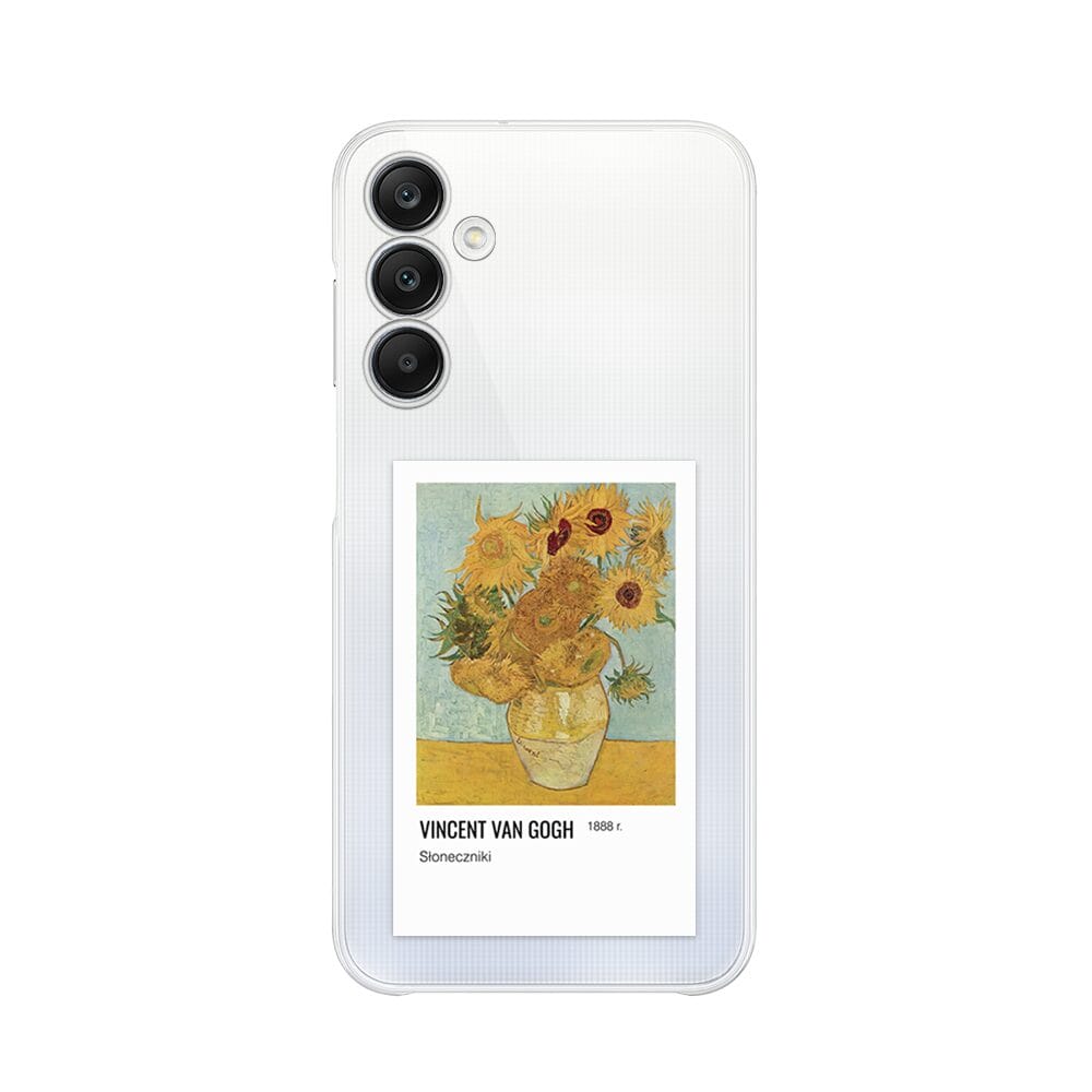 Etui do Samsung Galaxy A25 5G przeźroczyste, silikonowe Flexi, słoneczniki Van Gogh