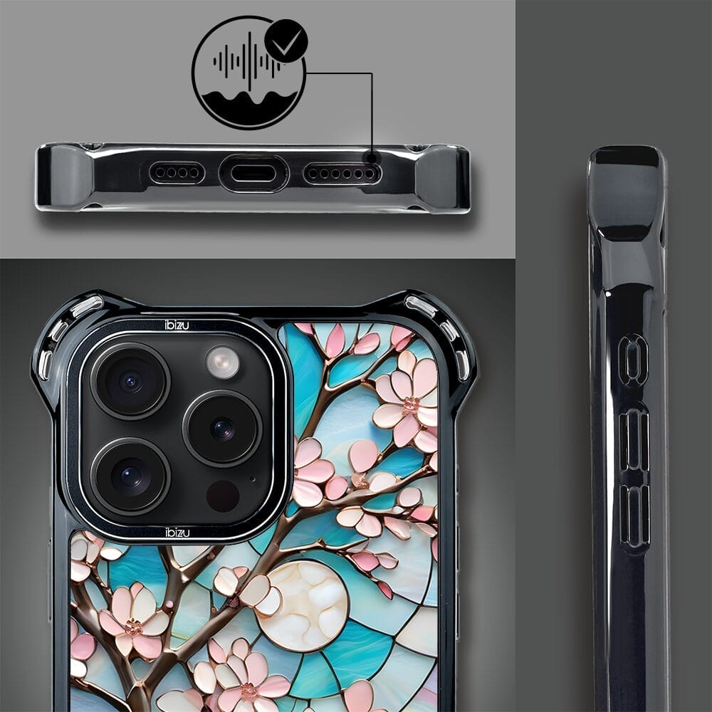 Etui do iPhone 16 Pro Max IBIZU DropGuard Ultra z MagSafe, Barwy Szkła, Księżycowa Wiśnia - obrazek 8