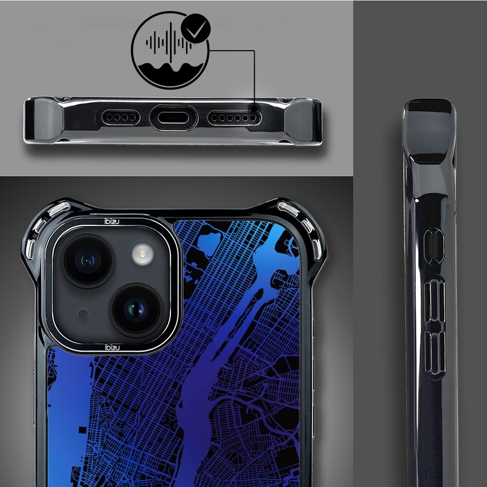 Etui do iPhone 14 IBIZU DropGuard Ultra z MagSafe, mapy świata, New York - obrazek 6