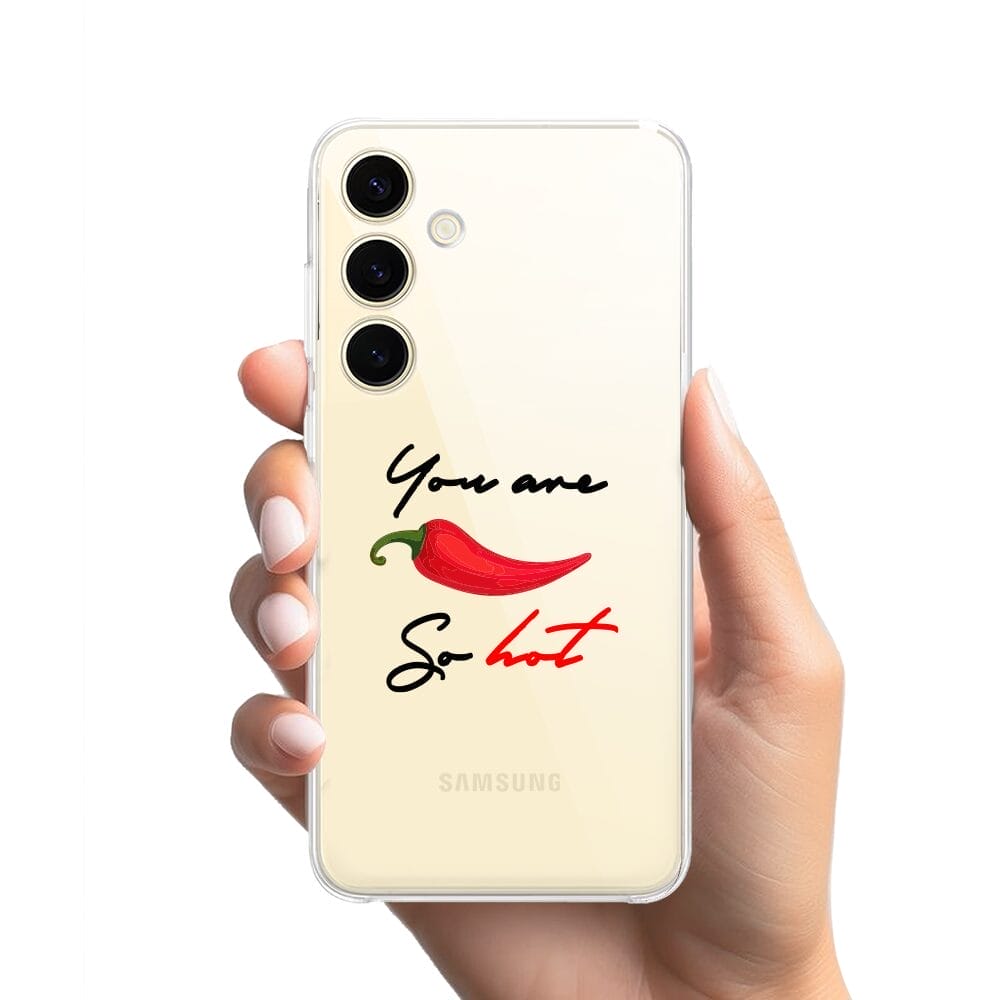 Etui do Samsung Galaxy S24 przeźroczyste, silikonowe Flexi, papryczka chilli - obrazek 2
