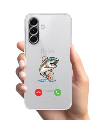 Etui do Samsung Galaxy A56 5G przeźroczyste, silikonowe Flexi, rybki dzwonią