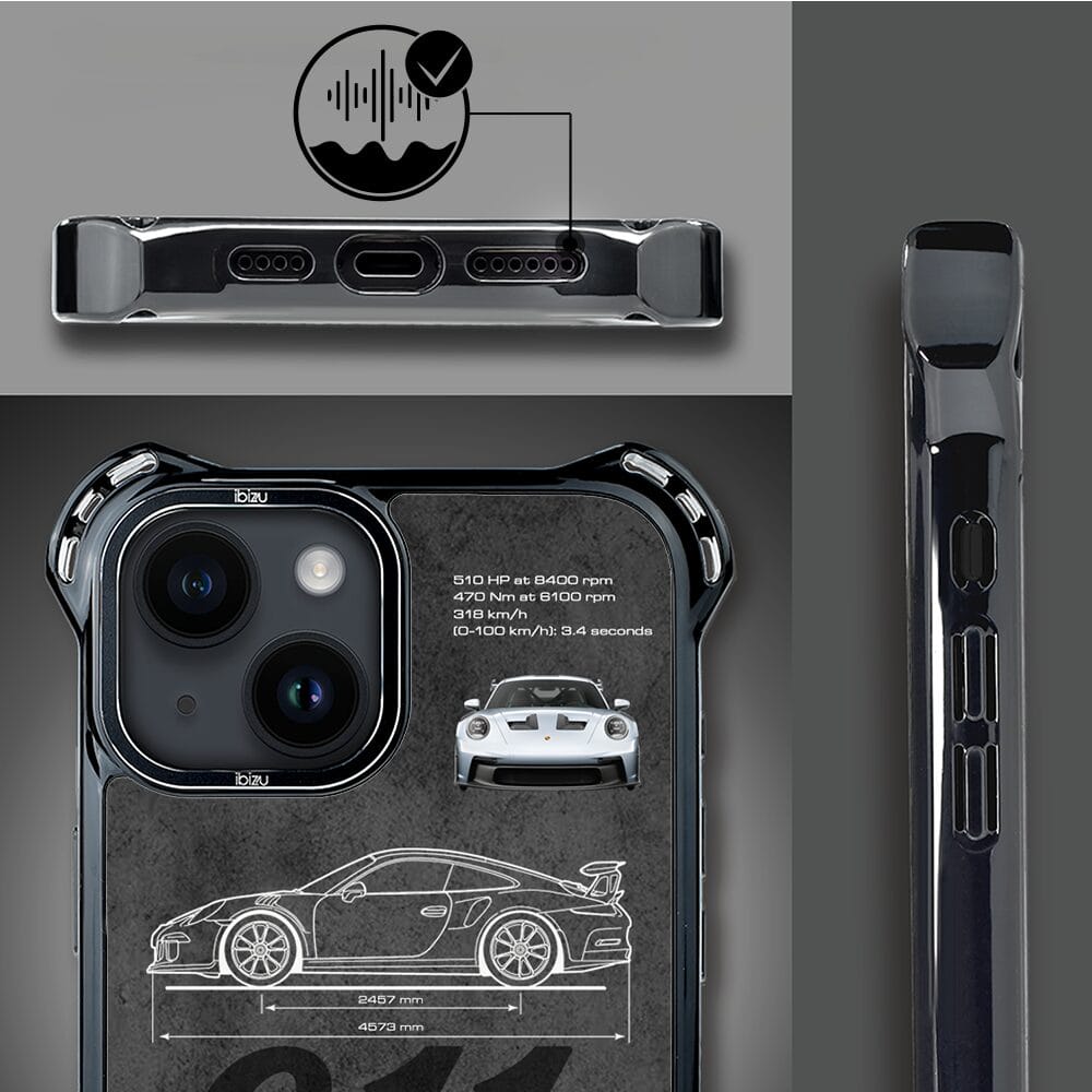 Etui do iPhone 14 IBIZU DropGuard Ultra z MagSafe, TechDrive, 911 GT3 RS - obrazek 6