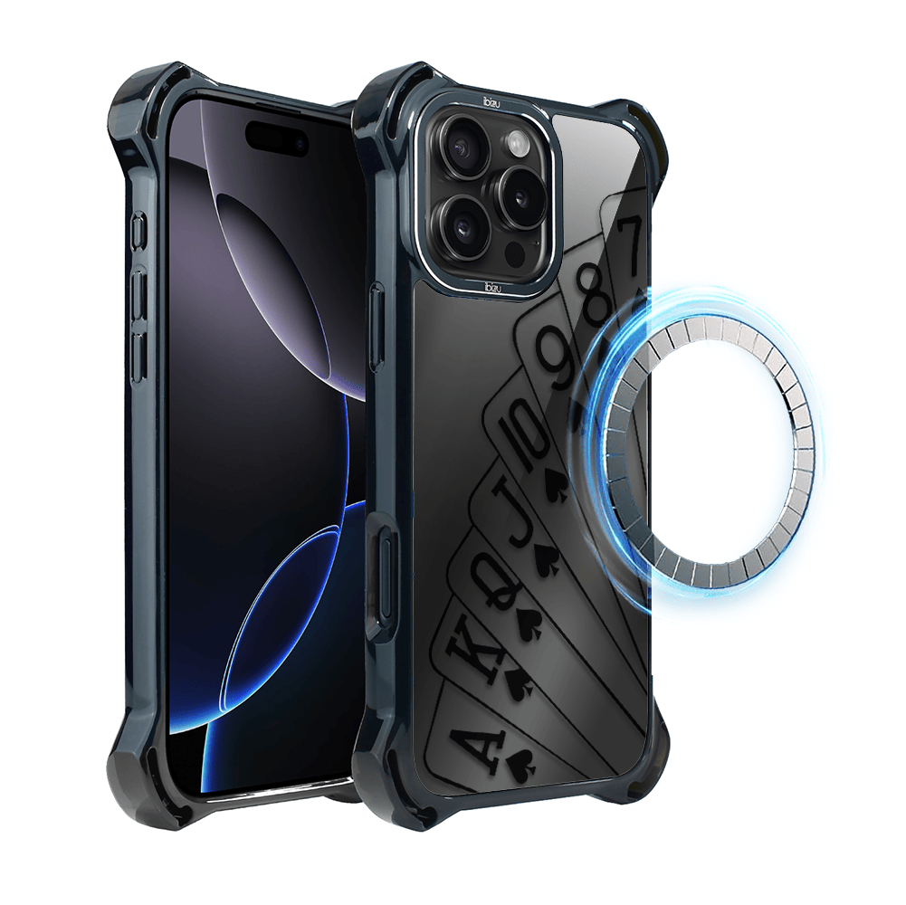 Etui do iPhone 16 Pro IBIZU DropGuard Ultra z MagSafe, Midnight, Karty do gry
