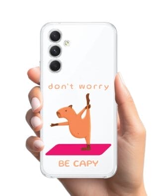 Etui do Samsung Galaxy A54 5G przeźroczyste, silikonowe Flexi, kapibara
