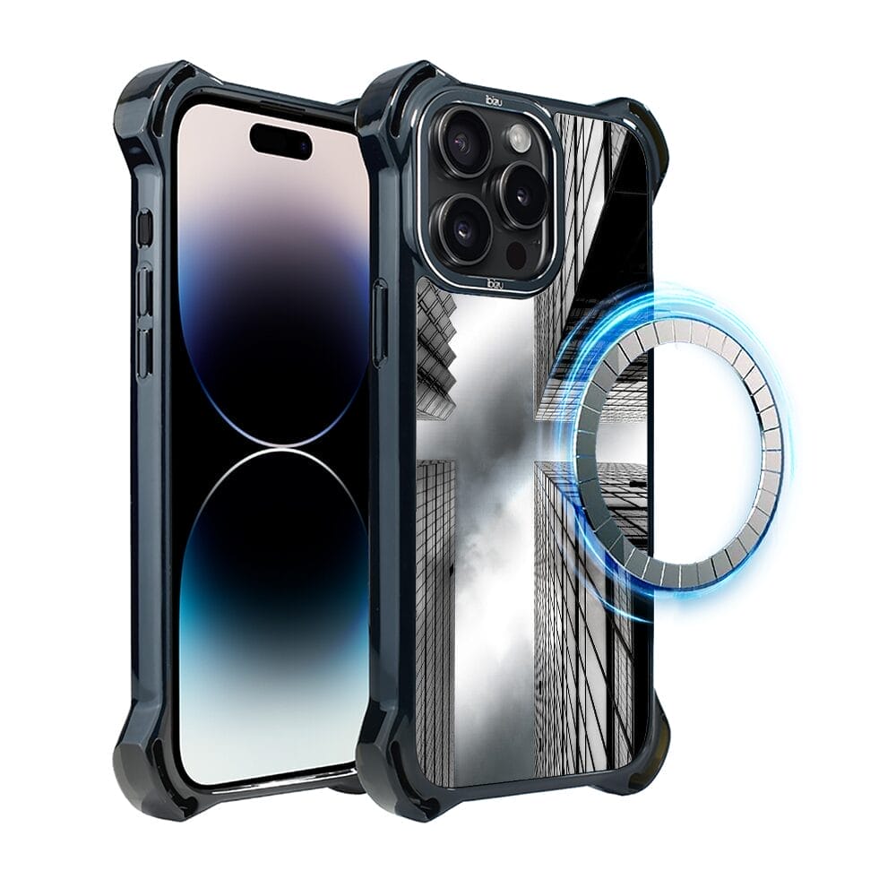 Etui do iPhone 14 Pro Max IBIZU DropGuard Ultra z MagSafe, Noir City, Drapacze Chmur
