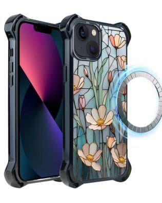 Etui do iPhone 13 IBIZU DropGuard Ultra z MagSafe, Barwy Szkła, Szept kwiatów polnych