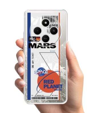 Etui do Xiaomi POCO C75 przeźroczyste, silikonowe Flexi, bilet na Mars