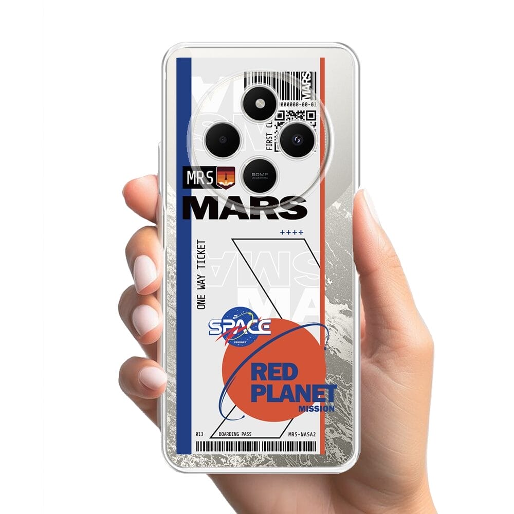 Etui do Xiaomi POCO C75 przeźroczyste, silikonowe Flexi, bilet na Mars - obrazek 2