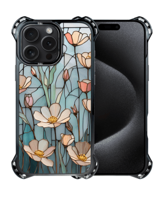 Etui do iPhone 15 Pro Max IBIZU DropGuard Ultra z MagSafe, Barwy Szkła, Szept kwiatów polnych