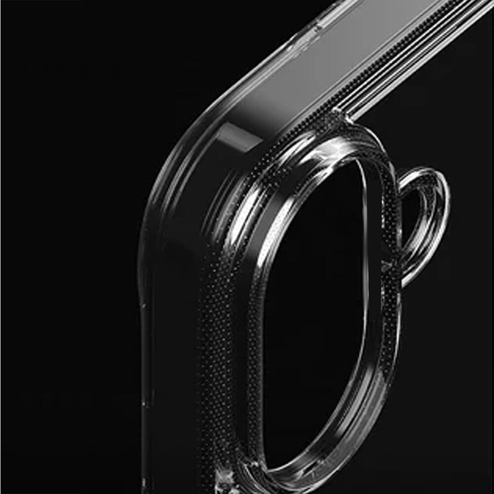 Etui do iPhone 14 Pro przeźroczyste, silikonowe Flexi, kwiatki niebieskie, fioletowe - obrazek 5