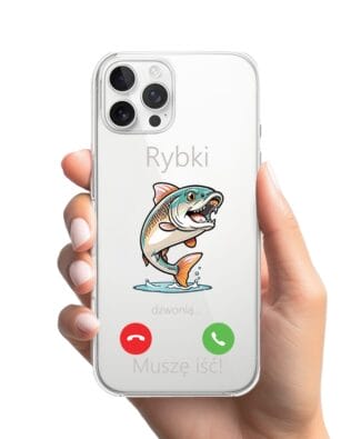 Etui do iPhone 12 Pro Max, przeźroczyste, silikonowe Flexi, rybki dzwonią