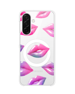 Etui do Samsung Galaxy A26 5G z MagSafe przeźroczyste, silikonowe Flexi, hologramowe usta