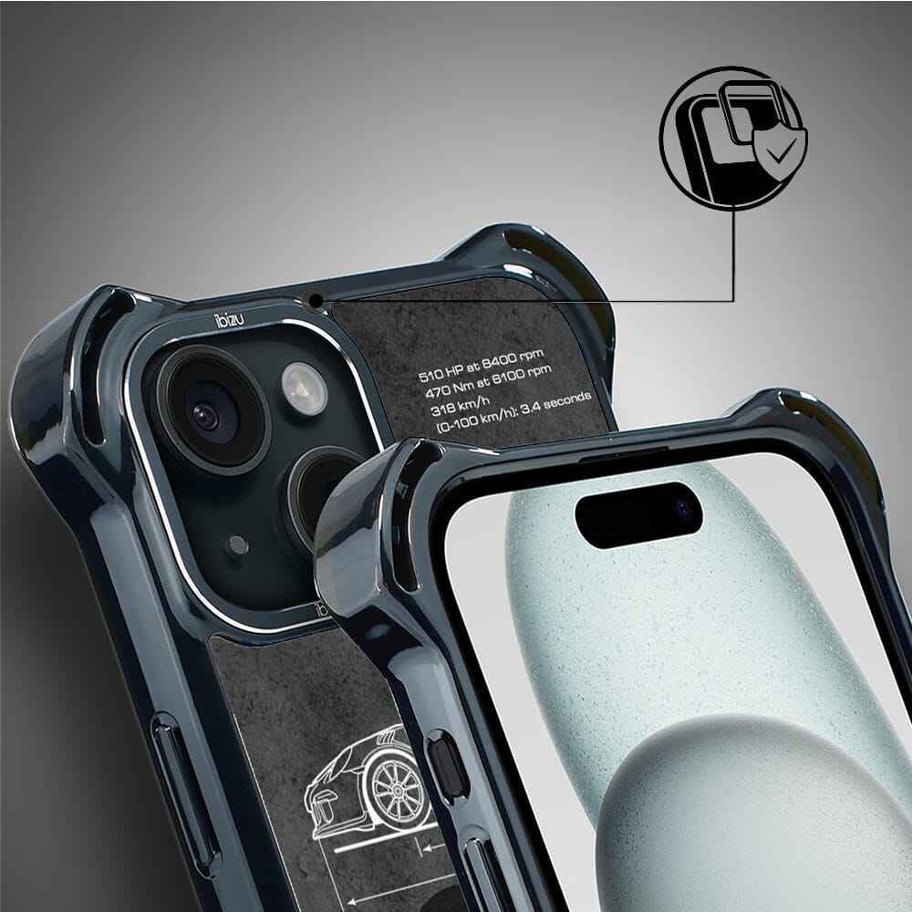 Etui do iPhone 15 IBIZU DropGuard Ultra z MagSafe, TechDrive, 911 GT3 RS - obrazek 3