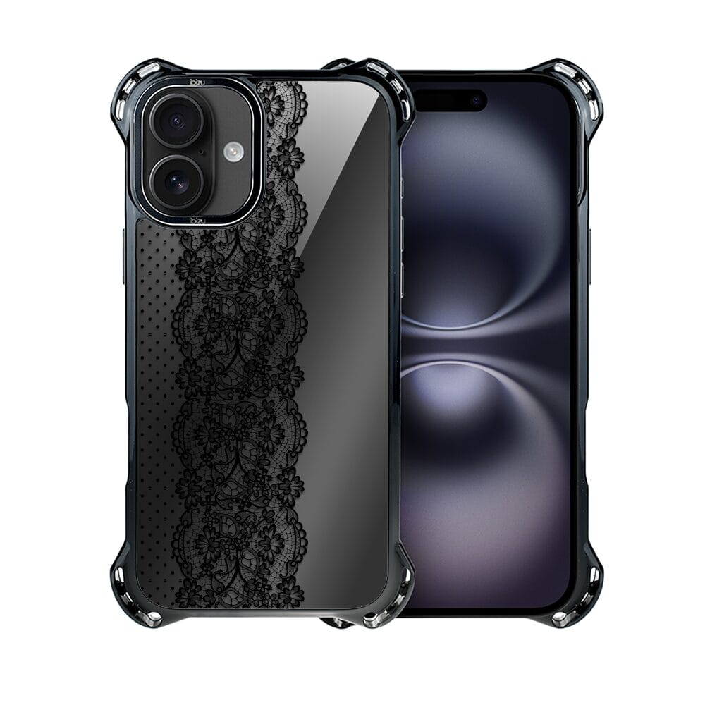 Etui do iPhone 16 Plus IBIZU DropGuard Ultra z MagSafe, Midnight, Ornamentowa koronka - obrazek 2