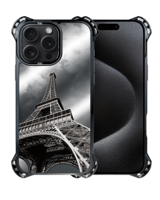Etui do iPhone 15 Pro Max IBIZU DropGuard Ultra z MagSafe, Noir City, Wieża Eiffla