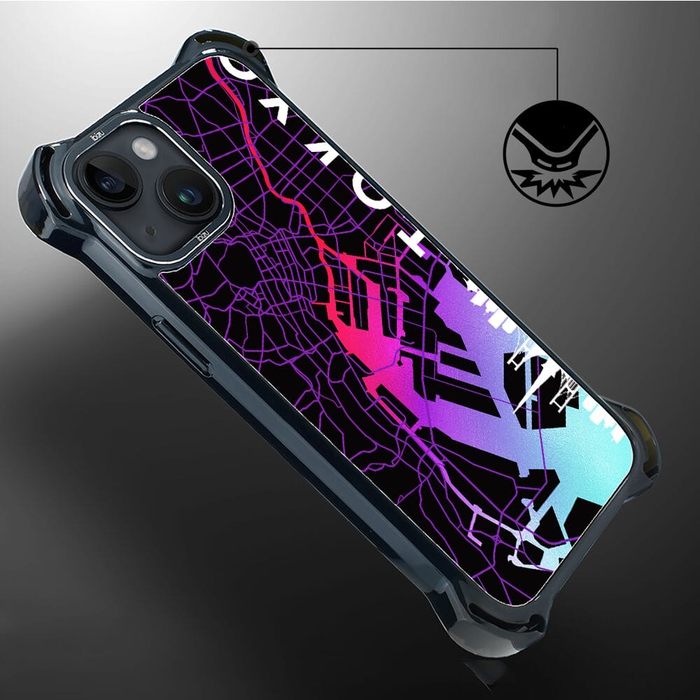 Etui do iPhone 14 IBIZU DropGuard Ultra z MagSafe, mapy świata, Tokyo - obrazek 4