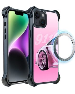 Etui do iPhone 14 IBIZU DropGuard Ultra z MagSafe, TechDrive, 911 różowe