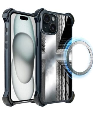 Etui do iPhone 15 IBIZU DropGuard Ultra z MagSafe, Noir City, Drapacze Chmur