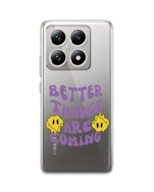 Etui do Xiaomi 14T Pro przeźroczyste, silikonowe Flexi, Better Things Are Coming