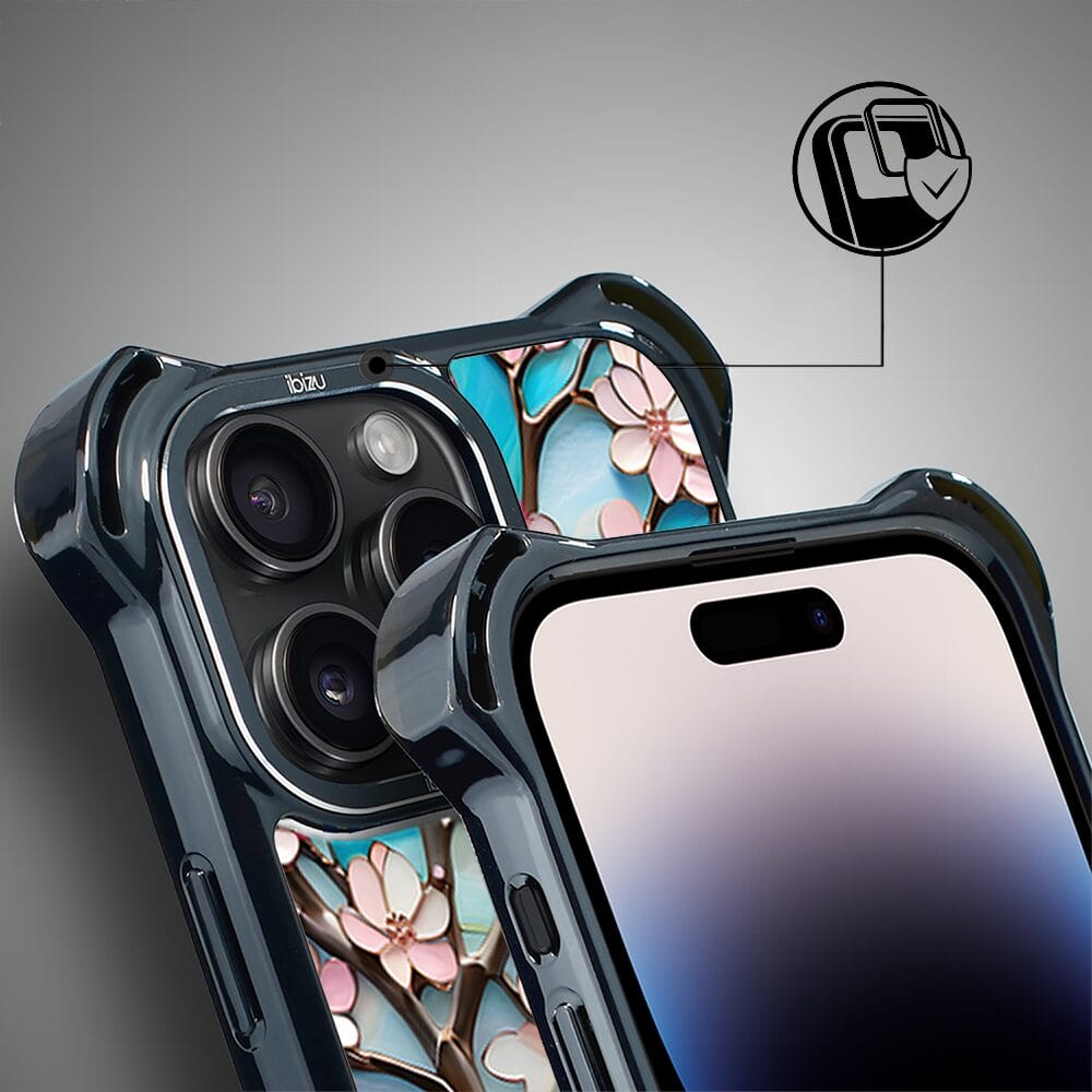Etui do iPhone 14 Pro IBIZU DropGuard Ultra z MagSafe, Barwy Szkła, Księżycowa Wiśnia - obrazek 3