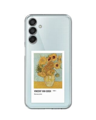 Etui do Samsung Galaxy M15 5G przeźroczyste, silikonowe Flexi, słoneczniki Van Gogh