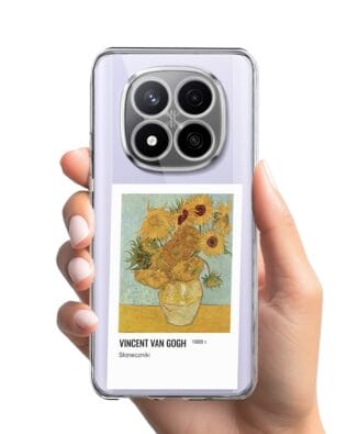 Etui do Xiaomi Redmi Note 14 Pro 4G przeźroczyste, silikonowe Flexi, słoneczniki