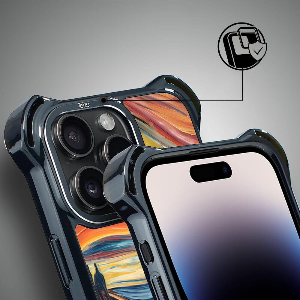 Etui iPhone 14 Pro IBIZU DropGuard Ultra z MagSafe, Edvard Munch, krzyk kota - obrazek 3