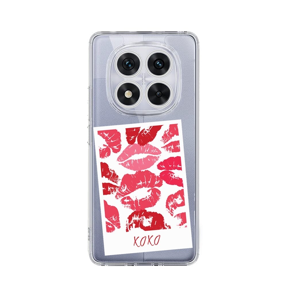 Etui do Xiaomi Redmi Note 14 Pro 5G przeźroczyste, silikonowe Flexi, pocałunki, polaroid