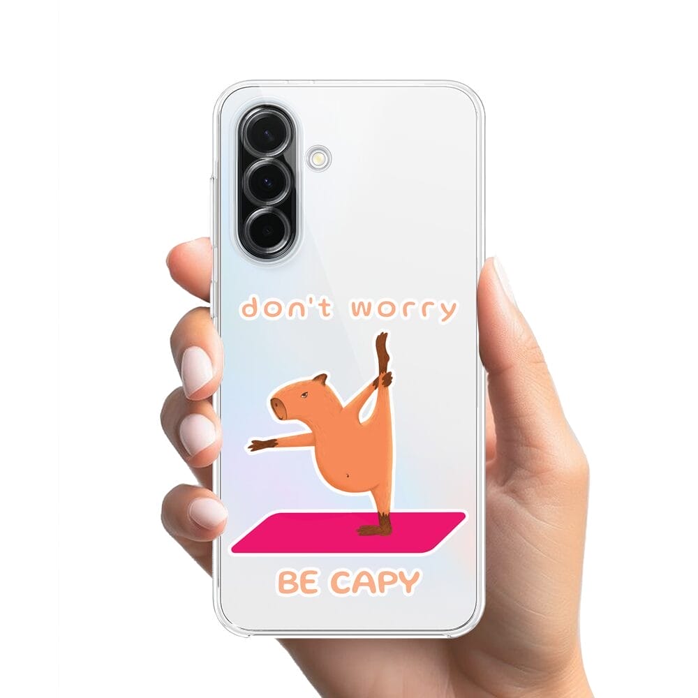 Etui do Samsung Galaxy A36 5G przeźroczyste, silikonowe Flexi, kapibara - obrazek 2