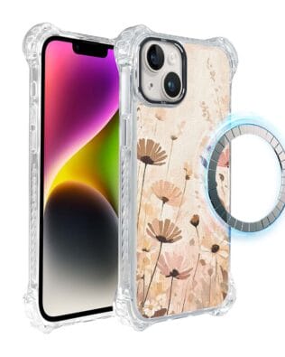 Etui iPhone 14 Plus IBIZU DropGuard Ultra z MagSafe, Boho, Kwiatowa łąka
