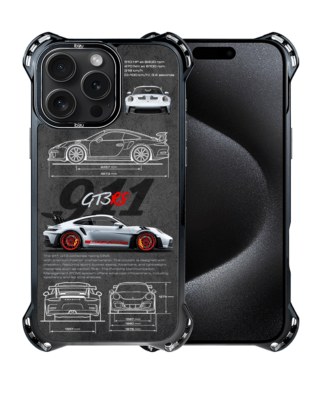 Etui do iPhone 15 Pro Max IBIZU DropGuard Ultra z MagSafe, TechDrive, 911 GT3 RS