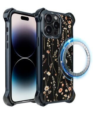 Etui iPhone 14 Pro IBIZU DropGuard Ultra z MagSafe, Pastel Bloom, Północny ogród