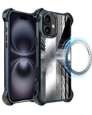 Etui do iPhone 16 Plus IBIZU DropGuard Ultra z MagSafe, Noir City, Drapacze Chmur