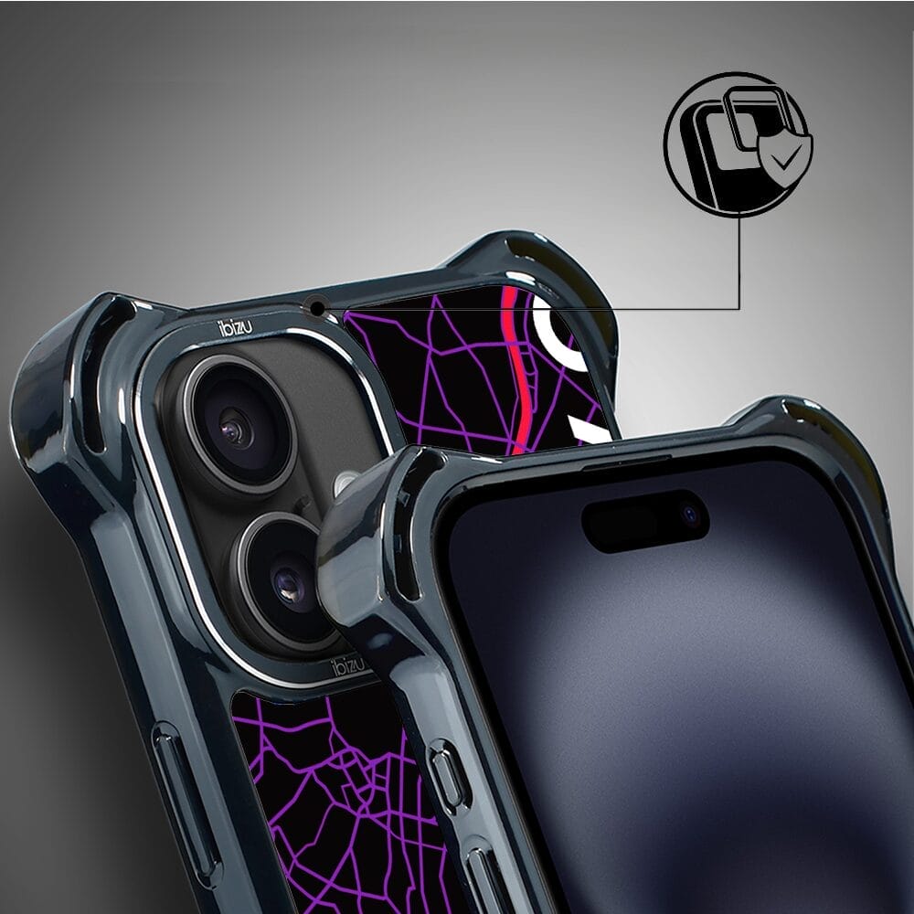 Etui do iPhone 16 IBIZU DropGuard Ultra z MagSafe, mapy świata, Tokyo - obrazek 3