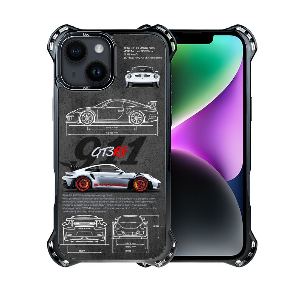 Etui do iPhone 14 IBIZU DropGuard Ultra z MagSafe, TechDrive, 911 GT3 RS - obrazek 2